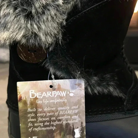 BEARPAW Deborah Waterproof Snowboots, Cow suede, faux fur & wool blend lining-8 - Picture 14 of 16